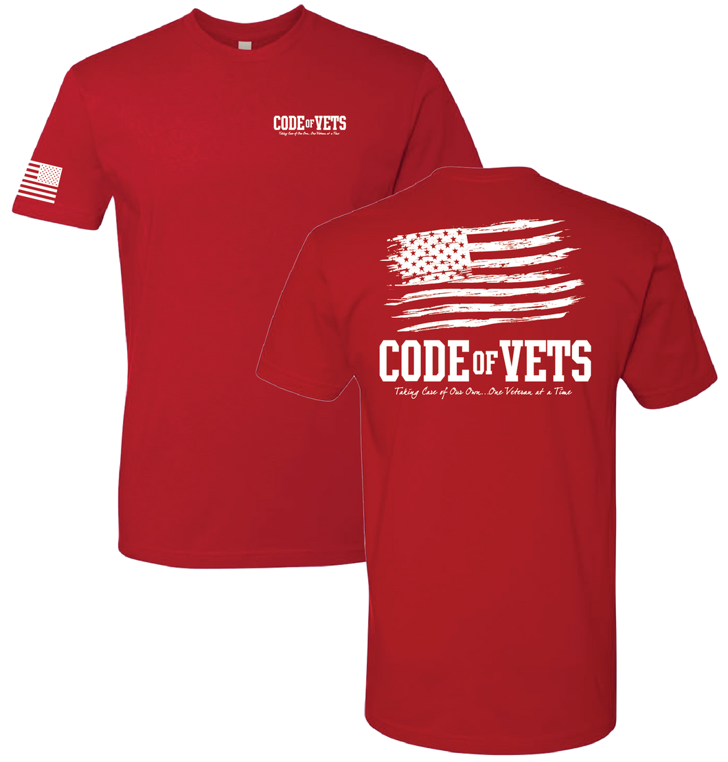 ***Code of Vets - Unisex Tee - ***New*** Red***