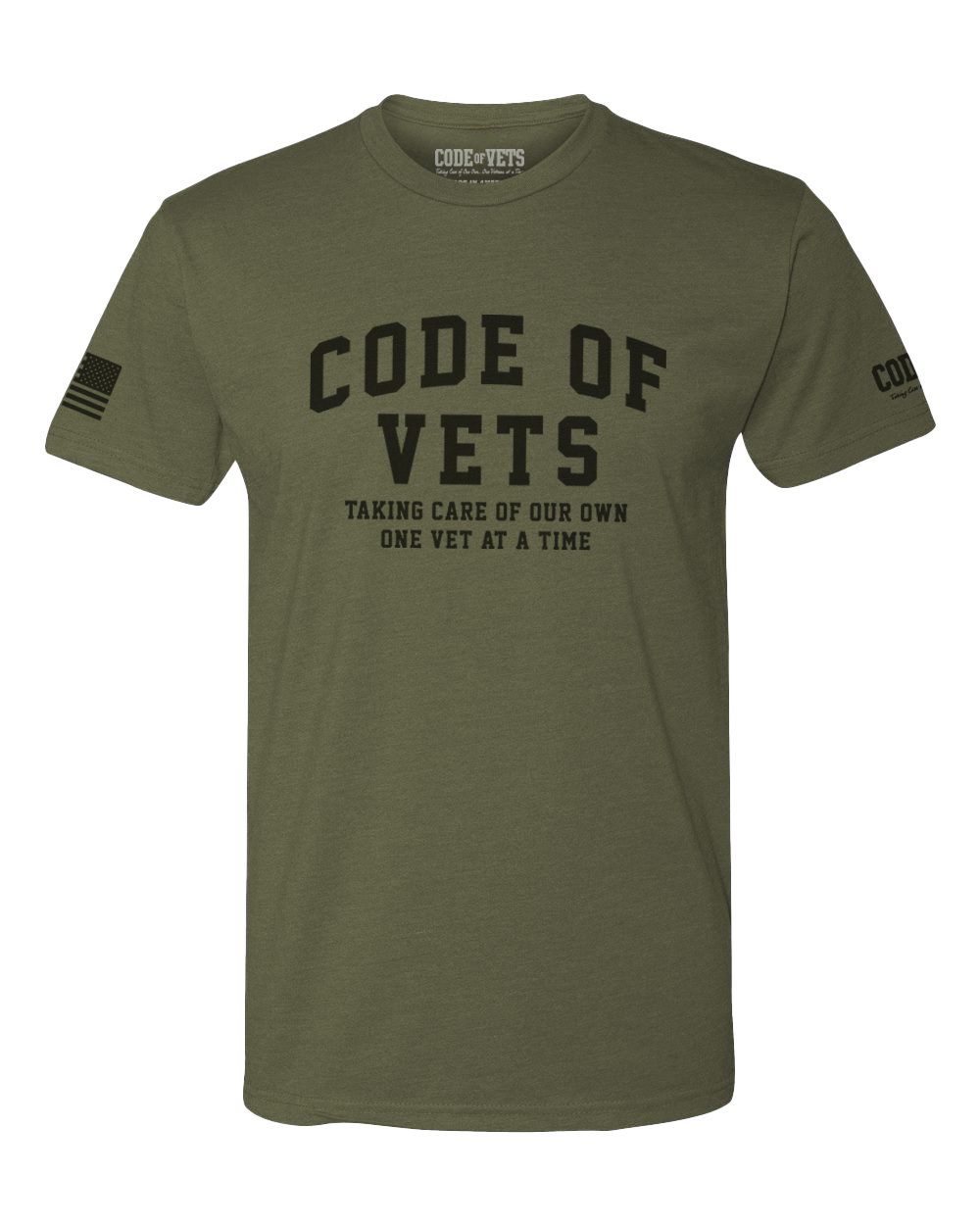 ***Code of Vets - Unisex Logo Tee - Military Green***